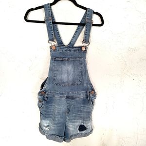 Nordstrom sts blue jean overalls distressed